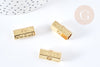 Talisman tube bead golden LOVE message 21mm, golden bead lucky jewelry, X1 G7672