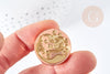 Metal seal Mermaid rose gold sealing wax 25mm, personalization DIY invitations, unit G8531 