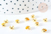 Perles à écraser en laiton doré lisse 4mm, fournitures créatives, perles dorées, création de bijoux, le lot de 20 G5982