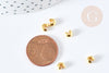 Cuentas de engarce de latón dorado liso de 4 mm, suministros creativos, cuentas doradas, creación de joyas, conjunto de 20 G5982