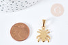304 stainless steel gold spider pendant 16mm, stainless steel jewelry creation, X1 G8728 