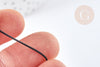 Cordón Elástico Poliester Negro 0.7mm, cordón elástico redondo, X 5 metros G8312 