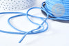 Cordón de ante azul imitación cuero 3-4mm, cordón de joyería, longitud 1 metro G8302