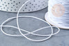 1mm white Polyester elastic cord, round elastic cord for jewelry creation, 5 meters, G8303 