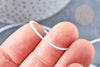 1mm white Polyester elastic cord, round elastic cord for jewelry creation, 5 meters, G8303 