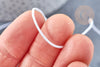 Cordón elástico de poliéster blanco de 1 mm, cordón elástico redondo para creación de joyas, 5 metros, G8303 