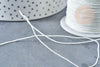 Cordon Polyester blanc cassé 0.5mm, cordon rond pour création bijoux micro macramé, X 1MètresG8305