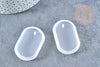 Molde de silicona para crear colgante ovalado, molde para hacer joyas con inclusión de resina, X1 G8513