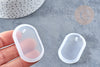 Silicone mold for creating oval pendant, mold for making jewelry with resin inclusion, X1 G8513
