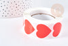 Red Heart stickers for preparing gift packages, gifts, thanks, roll of 500 stickers G8427 