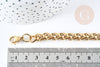Bracelet très grosse maille acier 304 inoxydable doré 14k-20mm, création bracelet acier doré inoxydable sans nickel, l'unité G8711