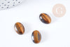 Natural brown tiger eye oval cabochon 14x10mm, cabochon for stone jewelry creation, unit G8659 