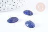 Faceted natural lapis lazuli oval cabochon 18x13mm, cabochon creation stone jewelry, X1 G8674 