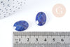 Faceted natural lapis lazuli oval cabochon 18x13mm, cabochon creation stone jewelry, X1 G8674 