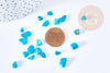 Natural turquoise howlite sand 5-10mm, jewelry creation chips and jesmonite lithotherapy art resin, Bag 20 gr G8692