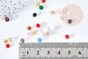 Grosse perles rocaille multicolore 4mm, perles rocaille multicolorespour création bijoux, 10 grammes G8644