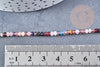 Rondelle bead mixed natural stones 3x2mm, faceted stone bead, 39cm thread X1, G8700