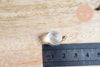 Colgante melocotón vidrio esmerilado oro latón dorado 16-17 mm vidrio translúcido, vidrio, X1 G7138