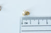 Bélière pendentif coupelles en acier doré inoxydable, bélière pour perle ou bulle verre, lot de 10 G4844-Gingerlily Perles