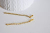 Chaine extension acier doré,fournitures créatives, acier doré,sans nickel,acier chirurgical, création bijoux,55mm,lot de 5- G6325
