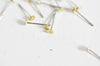 clous-puces oreille laiton brut acier,boucles d'oreille,création bijoux,oreille percée,sans nickel,3mm, lot de 50-G1901-Gingerlily Perles