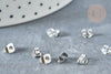Clasps for Nails silver steel 304 stainless steel 6mm, Earrings, platinum steel clasps, X100 G8153