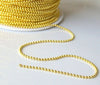 Golden ball chain, creative supply, jewelry chain, jewelry creation, ball chain, wholesale chain,1.5mm,fine gold chain,1.57 meters