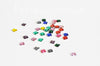 Cabochon strass multicolore carré, cabochon plastique,strass couture,création,customisation,5mm,lot de 5 grammes-G1555-Gingerlily Perles
