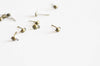 clous-puces oreille boule bronze et anneau,support bo, boucles d'oreille,création bijoux,oreille percée,diamètre 5mm, lot de 10-G877-Gingerlily Perles