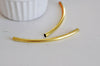 Gros tubes laiton brut, fournitures créatives,tube doré, création bijoux, apprêts dorés,lot de 2, 100mm -G163-Gingerlily Perles