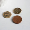 médailles romaines bronze, fourniture créative, pendentif bronze, création bijoux, médaille bronze, apprêts bronze, 1.9cm, lot de 5-G1218