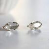 Pendentif navette cristal,pendentif cristal, pendentif doré,cristal blanc,création bijoux,marquise dorée,21mm-G1095