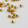 grosses perles rocaille dorée , fournitures pour bijoux, perles irisé, doré opaque, création bijoux, lot 10g, diamètre 4mm G313