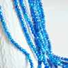 Perle agate bleue, fourniture créative, perle agate,pierre naturelle,agate naturelle,perle pierre,perle facette,4mm,fil de 90 perles-G719