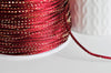 Cordon rouge or, fabrication bijoux, création bijoux,ruban mariage,fourniture créative, scrapbooking, largeur 1.8mm, longueur 1 mètre-G2164