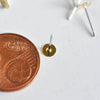 clous-puces oreille laiton brut acier,fournitures créatives,boucles d'oreille,création bijoux,oreille percée,sans nickel,5mm, lot de 50-G582-Gingerlily Perles