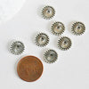 Perles intercalaires argent vieilli, perles argent, création bijoux,rondelles, perles intercallaires,lot de 10, 12mm -G178