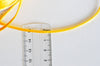 cordon queue de rat satin jaune brillant, cordon satiné, cordon Bijou, creation bijoux,lacet jaune,2mm, 5 mètres,G2713