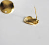 Supports boucles puce rond doré percé, fournitures créatives, oreilles percées, doré 14k,création bijoux,sans nickel, la paire, 12mm, G5926