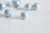 perle ronde porcelaine gris clair,perle céramique, porcelaine grise, création bijoux, perle ronde, Lot de 5, 1.2cm,G3199