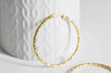 créoles torsadées acier doré, bijoux doré, création bijoux, oreille percée,sans nickel, la paire, boucles acier, 45mm-G1187-Gingerlily Perles