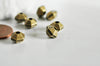 Perles hexagone bronze intercalaires, perles bronze,perles BRONZE,fourniture bronzes,création bijoux, 10 perles, 10mm-G824