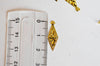 Breloque losange laiton doré, pendentif géométrique,creation bijoux, connecteur laiton, géométrique,21mm,lot de 20-G1899