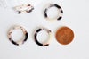 Pendentif cercle beige acétate,perle acétate, création bijoux,perles plastique,connecteur plastique,lot de 5-10,21.5mm-G1433
