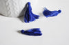 Pompon bleu coton,décoration pompon,accessoire coton, pompon boucles, fabrication bijoux, coton bleu,25-31mm,les 5,G2770