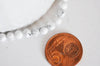 Perle ronde howlite blanche, fourniture créative, perle howlite,pierre naturelle,howlite naturelle,perle pierre,4mm,fil de 85 perles G3841