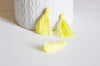 Pompon jaune coton, décoration pompon,accessoire coton, pompon boucles, fabrication bijoux, coton jaune,25-31mm,les 5,G2764