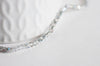 Perles toupies gris irisé, perles bijoux, perle cristal, fourniture créative,verre gris irisé,Perle verre facette, fil de 200, 2.5mm-G621