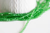 Perles cristal toupies facette vert transparent,perle bijoux,perle cristal vert,fourniture créative,Perle bicone facette,fil de 150,3mm G322