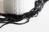 Perles cristal toupies à facette noir,perles bijoux, perle cristal noir, fourniture ,Perle bicone facette,fil de 200 perles,2x3mm G4670